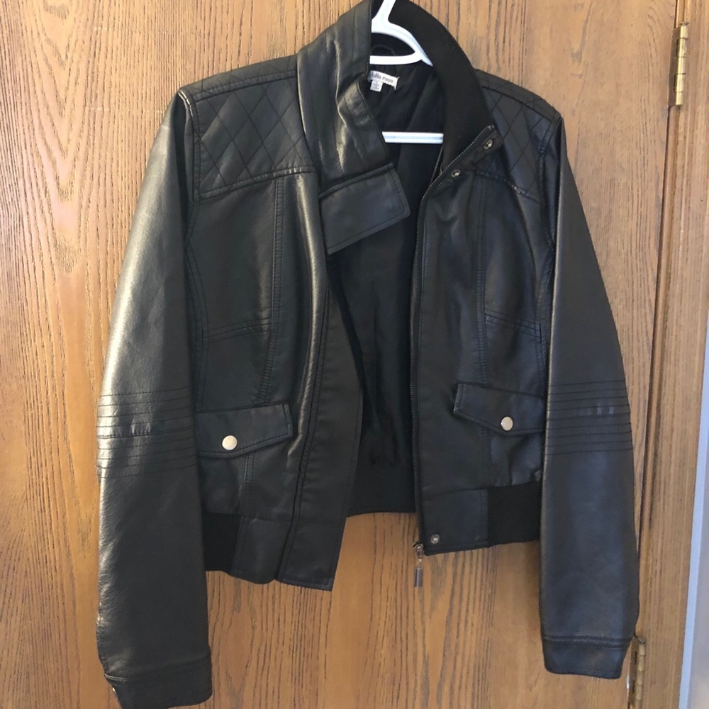 Faux leather jacket